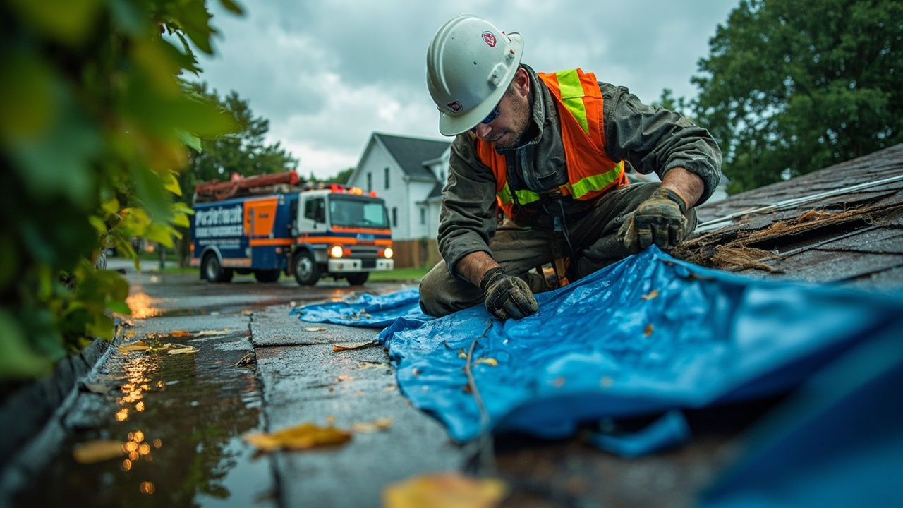 Emergency Tarping Service in Chicago – 24/7 Roof Protection Within 90 Minutes