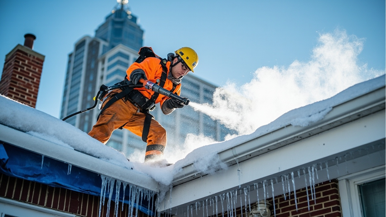 How Professional Ice Dam Steaming Services Protect Your Roof