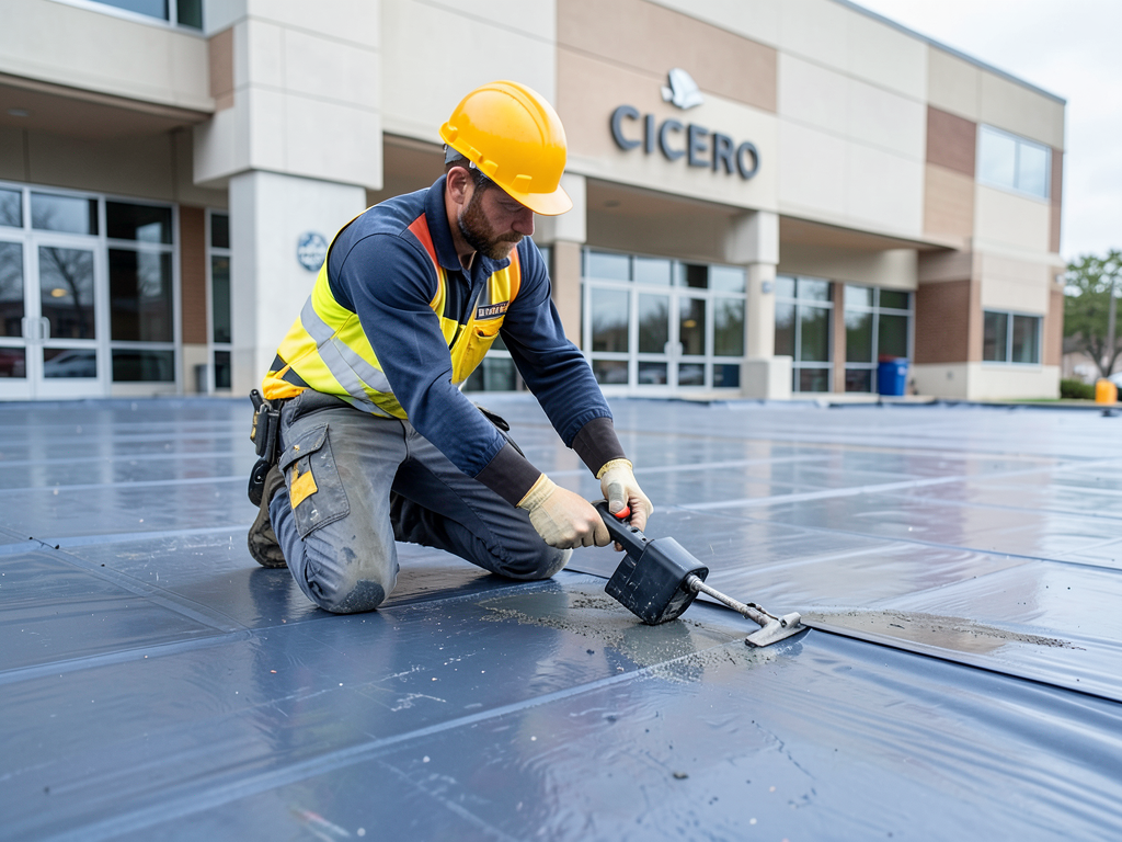 Solving the problem of standing water on flat roof